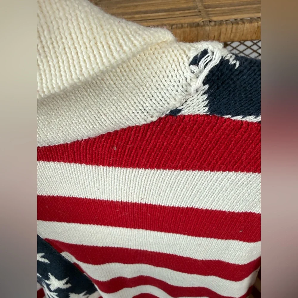 Show Me Your Mumu Zippy Cardigan American Flag Knit Patriotic Sweater Size S - Picture 8 of 8